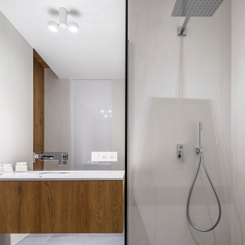 Modern Shower with Rain Head